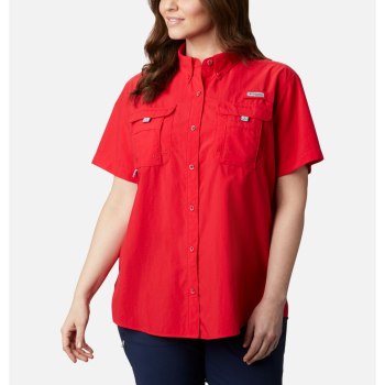 Dámské Košile Columbia PFG Bahama Short Sleeve Plus Size Červené EAKDFV845